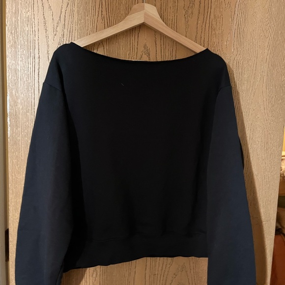 PINK Victoria's Secret ~Black Sweatshirt with White Logo~XL - Picture 3 of 7